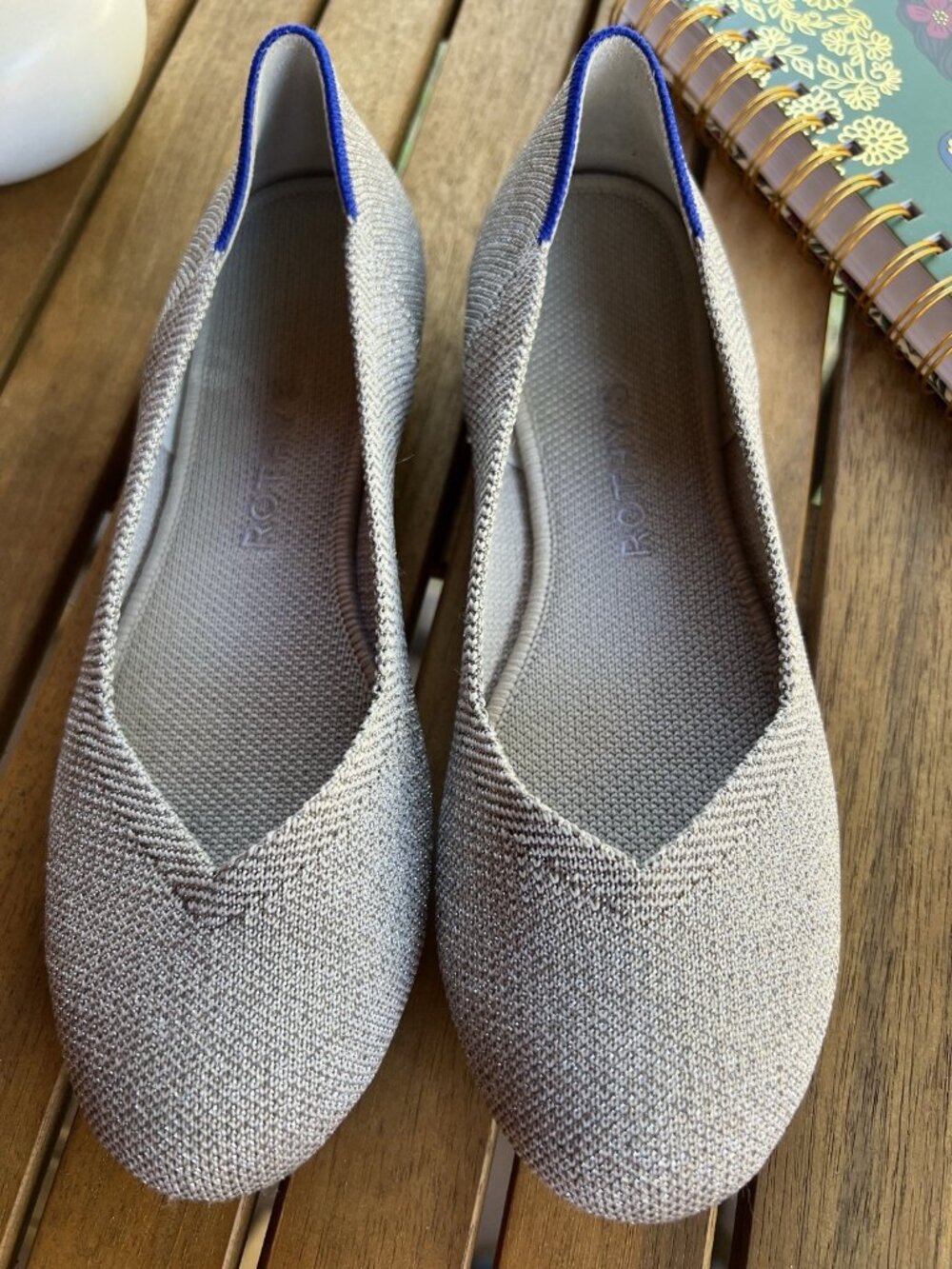Rothy’s The Flat Silver Metallic Ballet Flats Women’s US 6.5 Retired